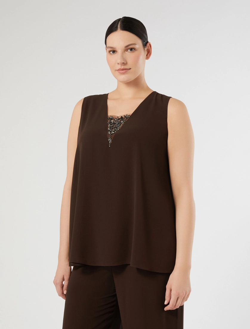 marina rinaldi georgette top for woman