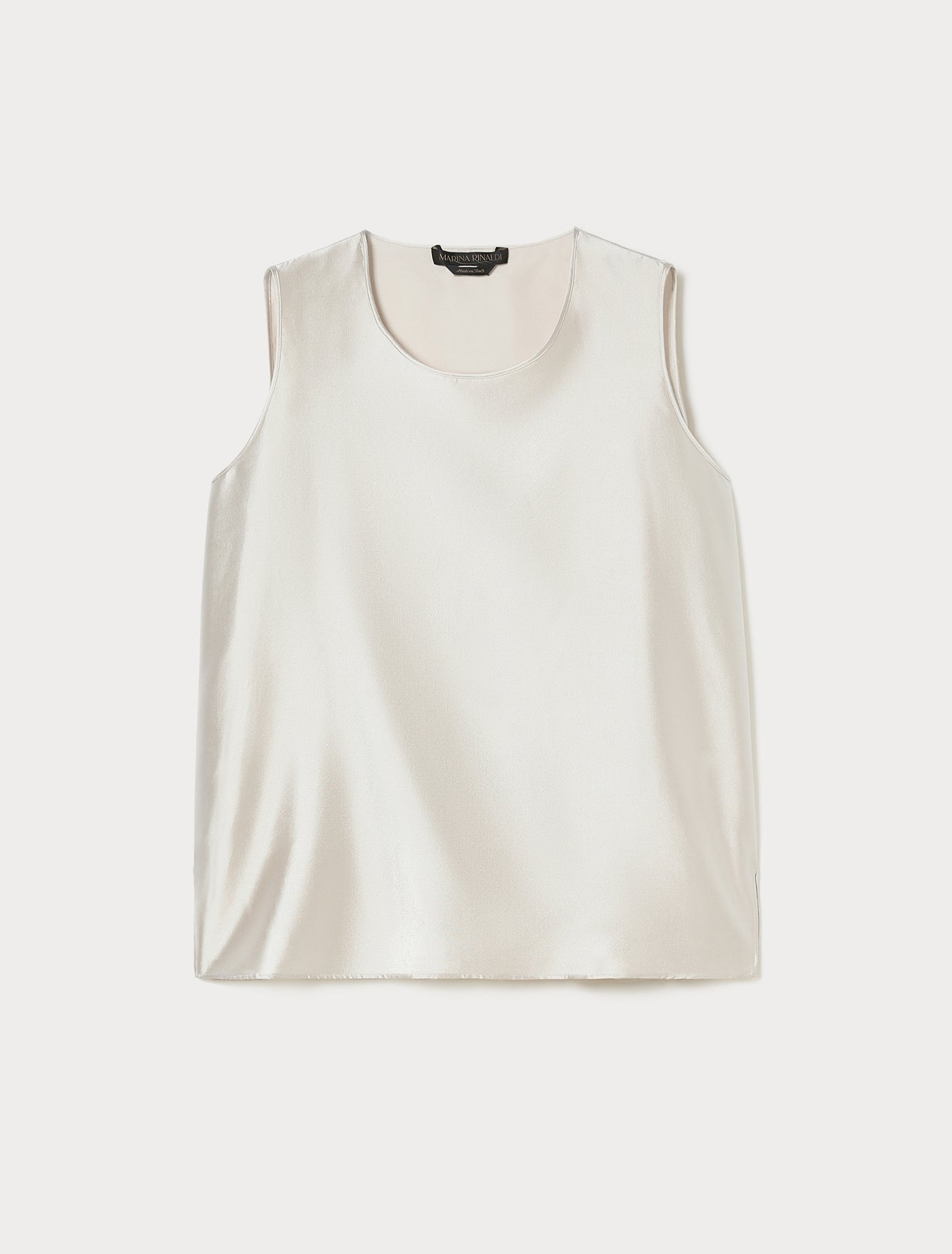 Silk and cotton twill top