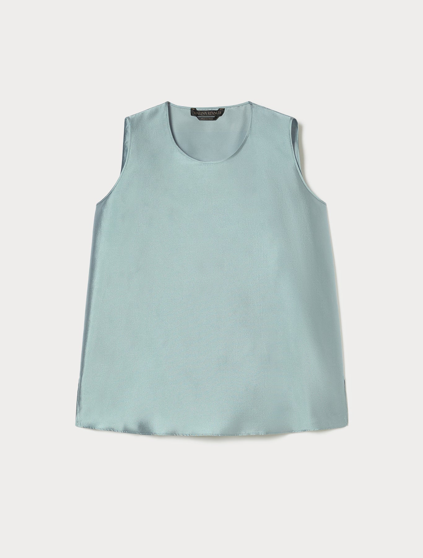 Silk and cotton twill top