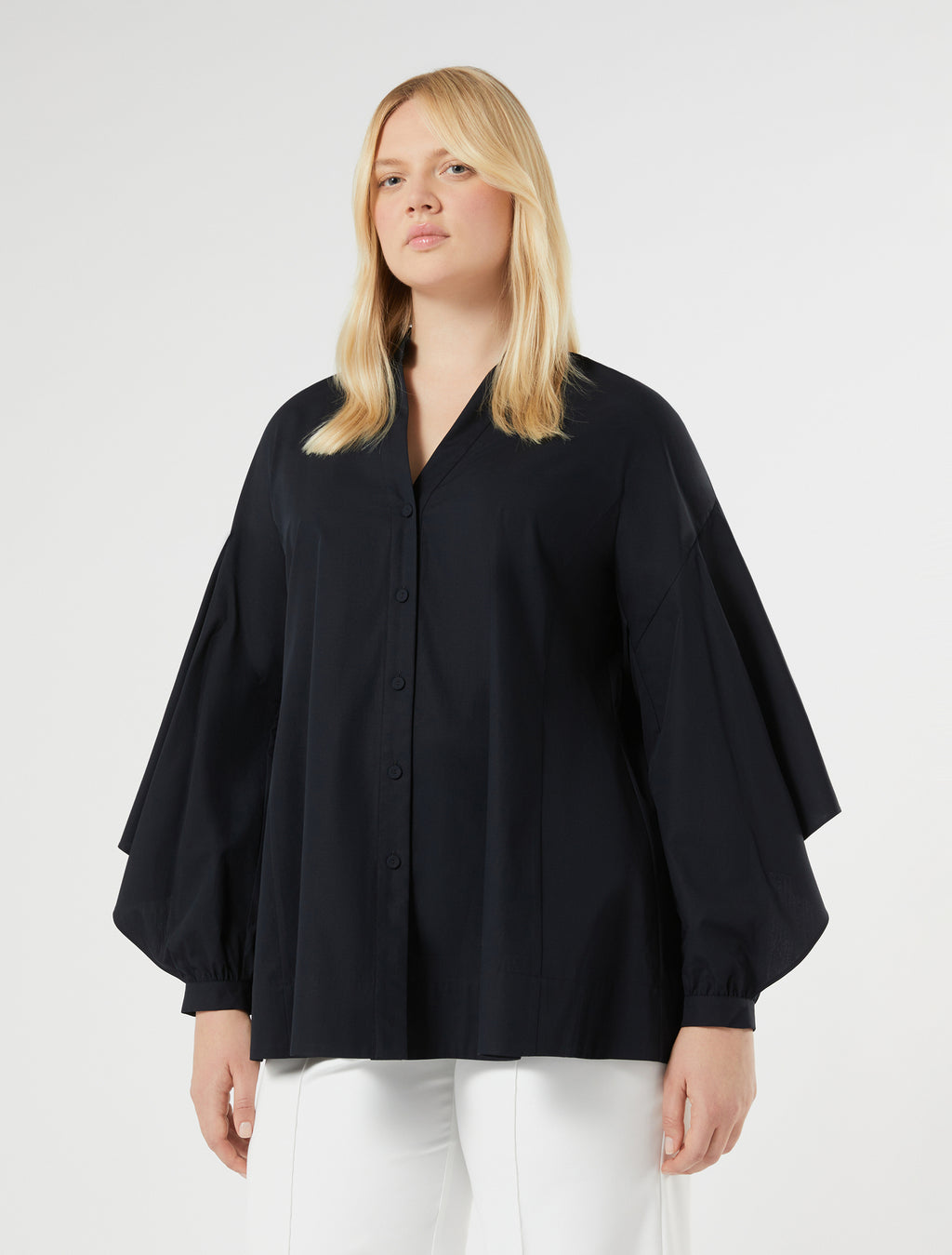 Cotton poplin tunic