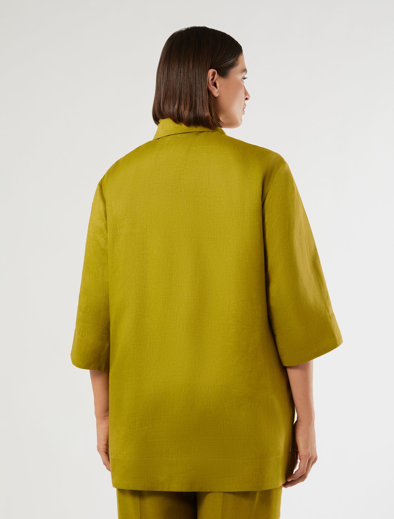 marina rinaldi linen canvas tunic for woman