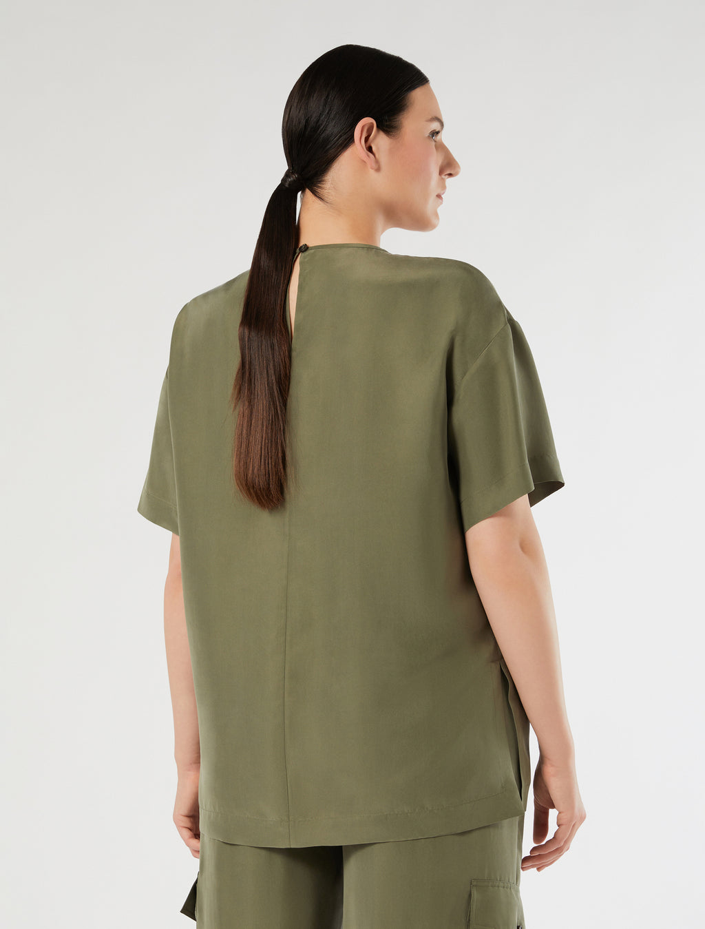 marina rinaldi silk habotai tunic for woman