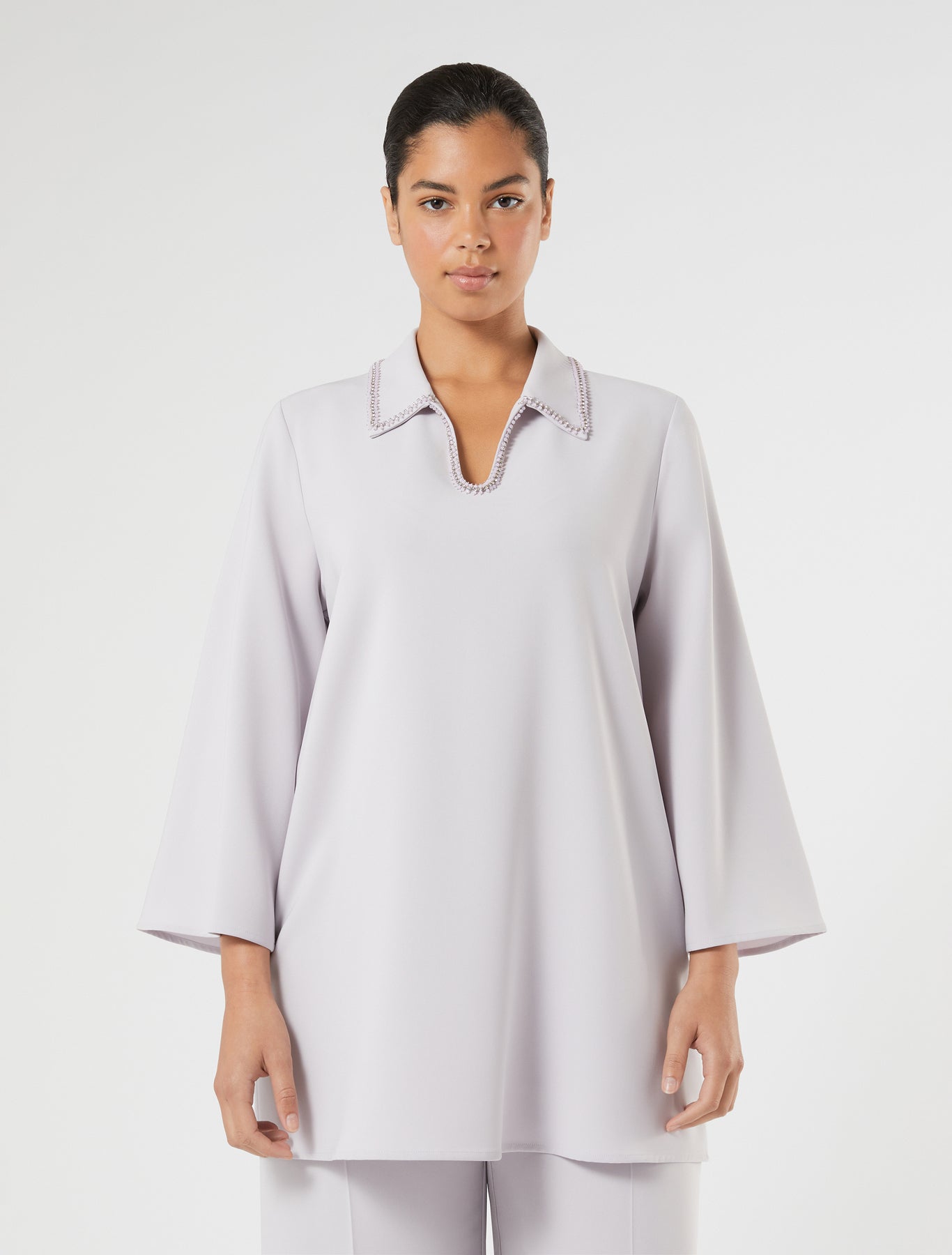 Embroidered cady tunic