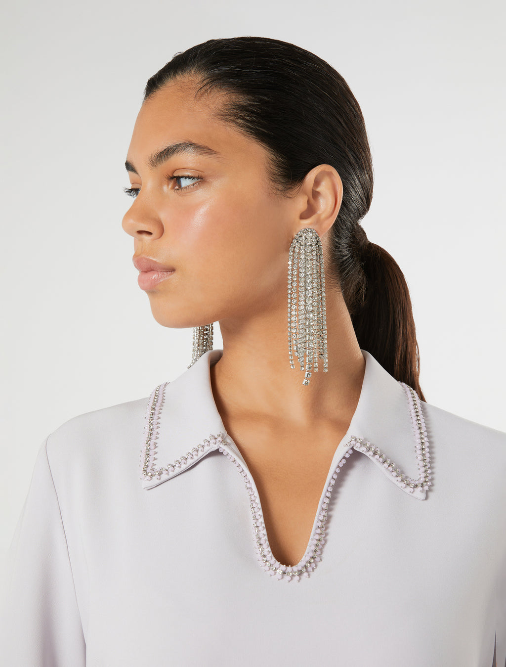 Embroidered cady tunic