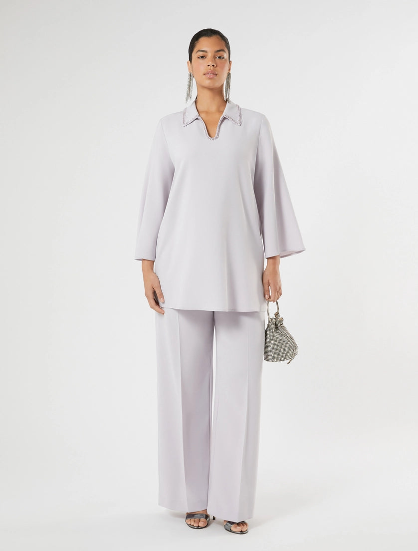 Embroidered cady tunic