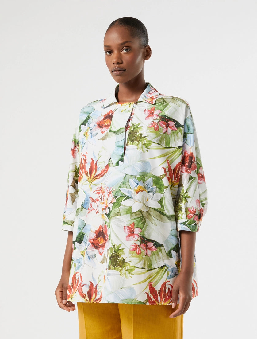 marina rinaldi cotton poplin tunic for woman