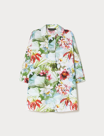 marina rinaldi cotton poplin tunic for woman