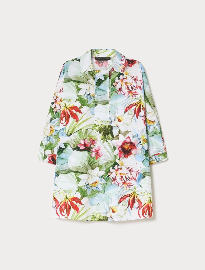 marina rinaldi cotton poplin tunic for woman