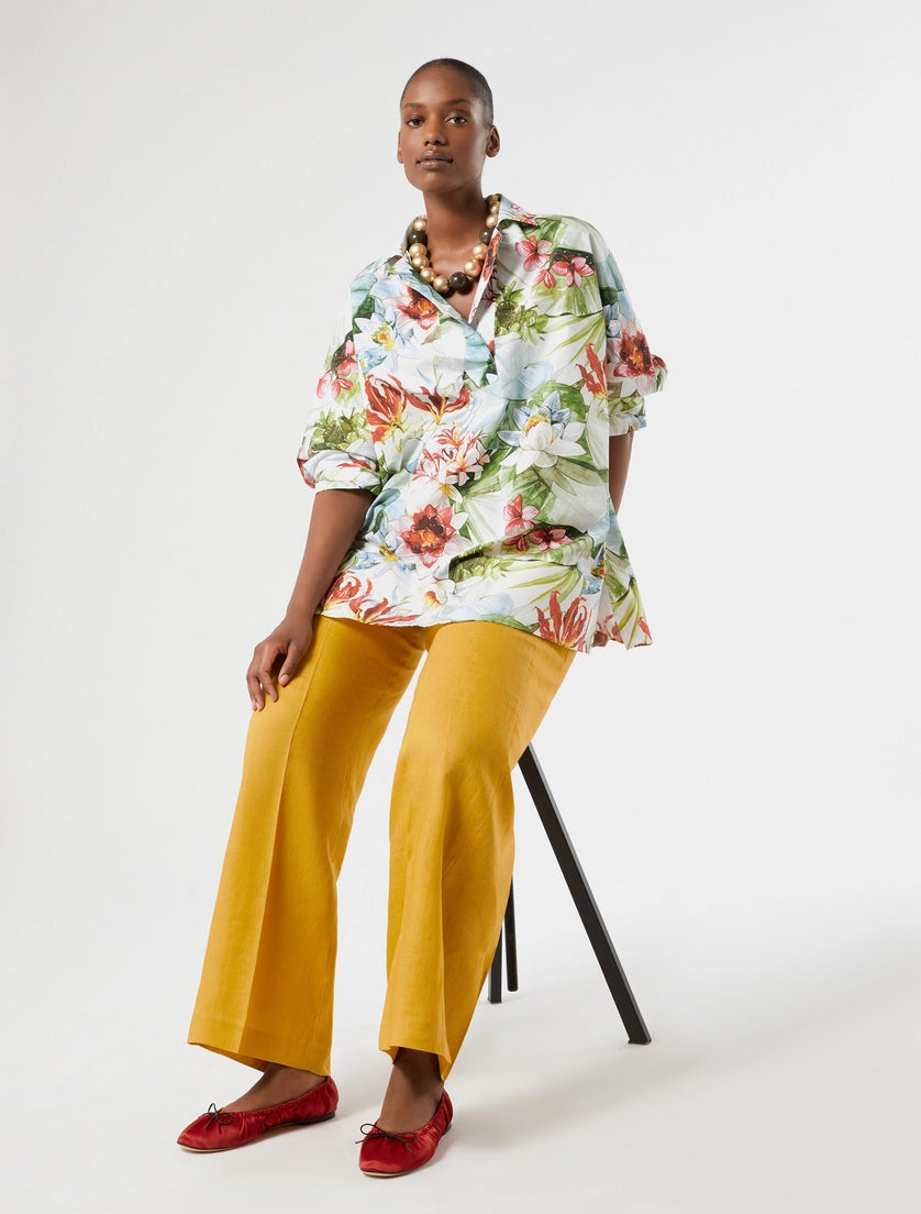 marina rinaldi cotton poplin tunic for woman