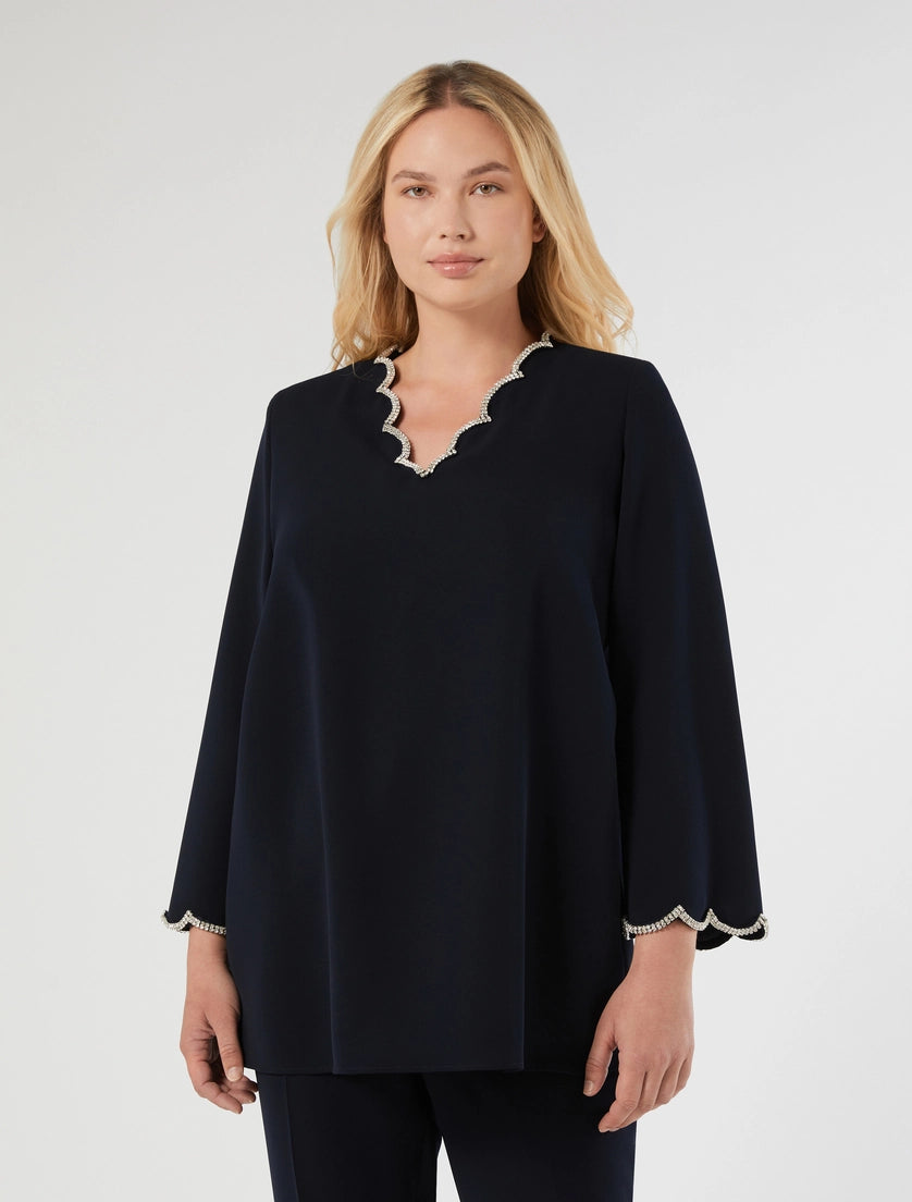 Embroidered cady tunic
