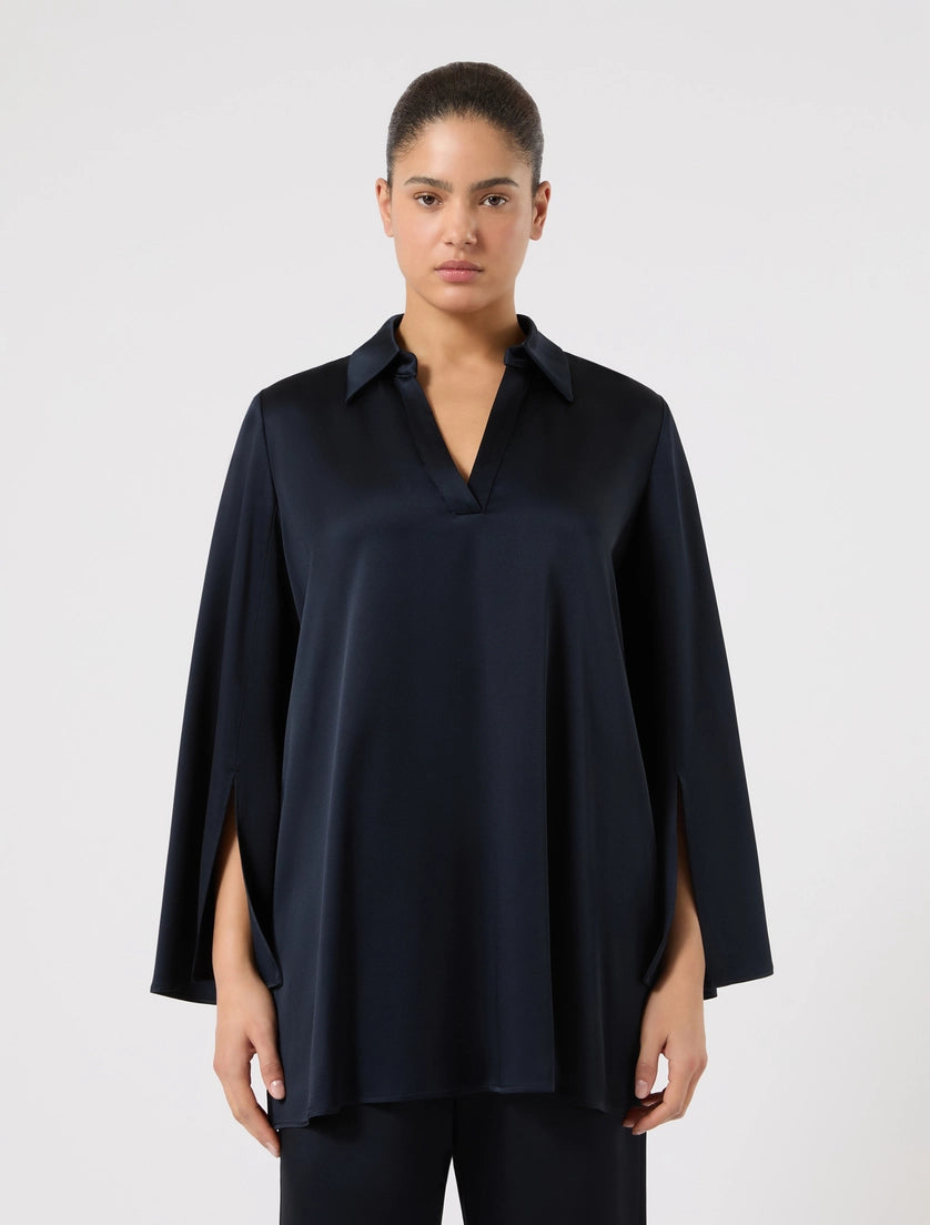 Crepe envers satin tunic