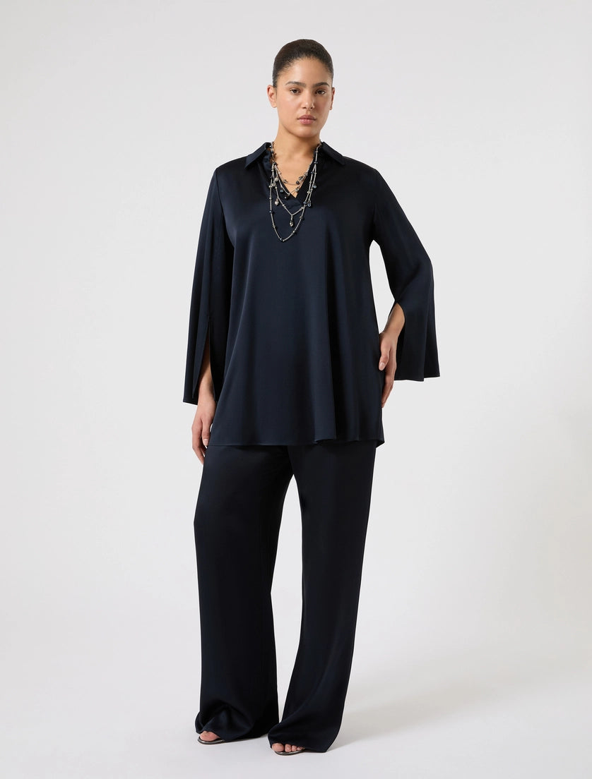 Crepe envers satin tunic
