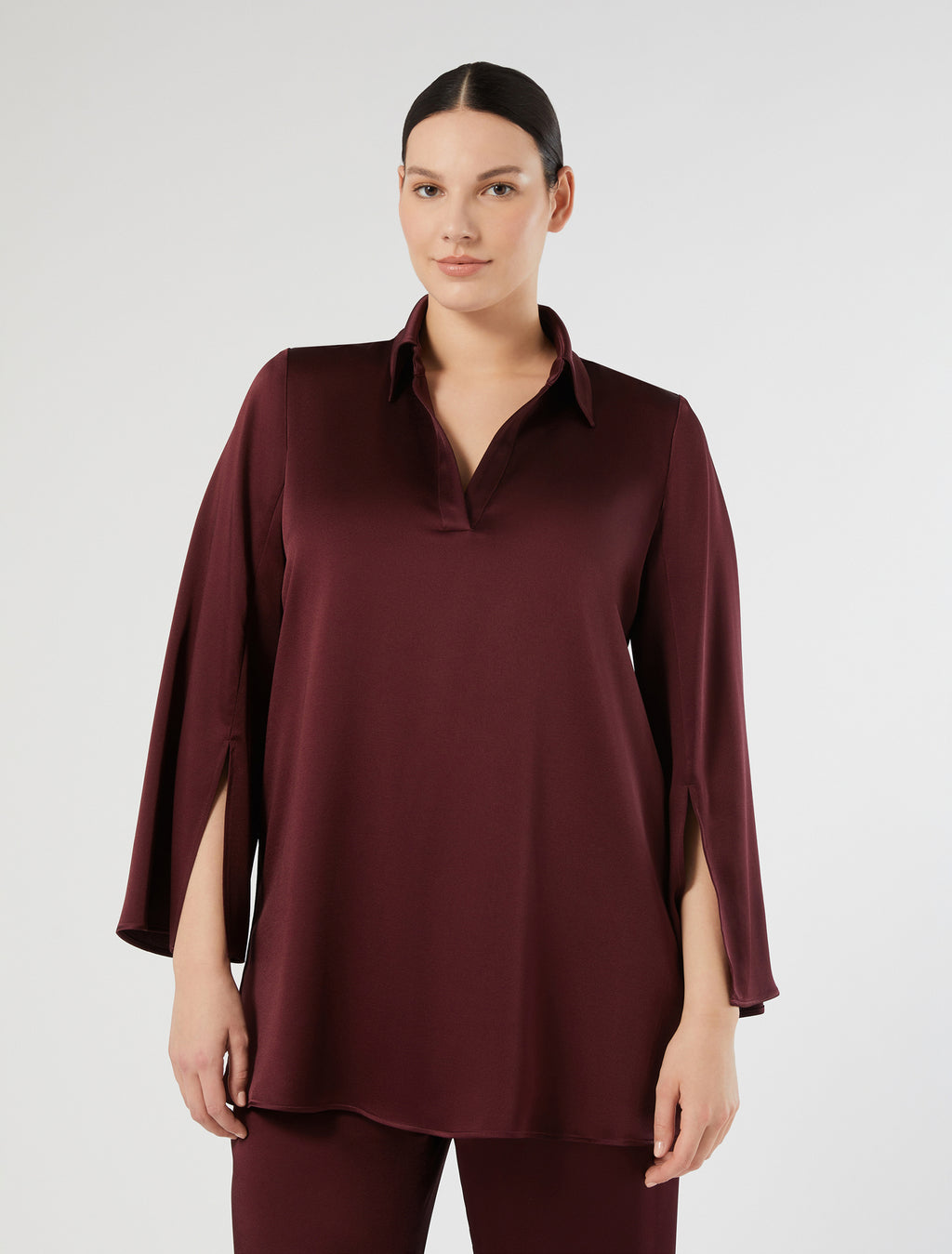 Crepe envers satin tunic