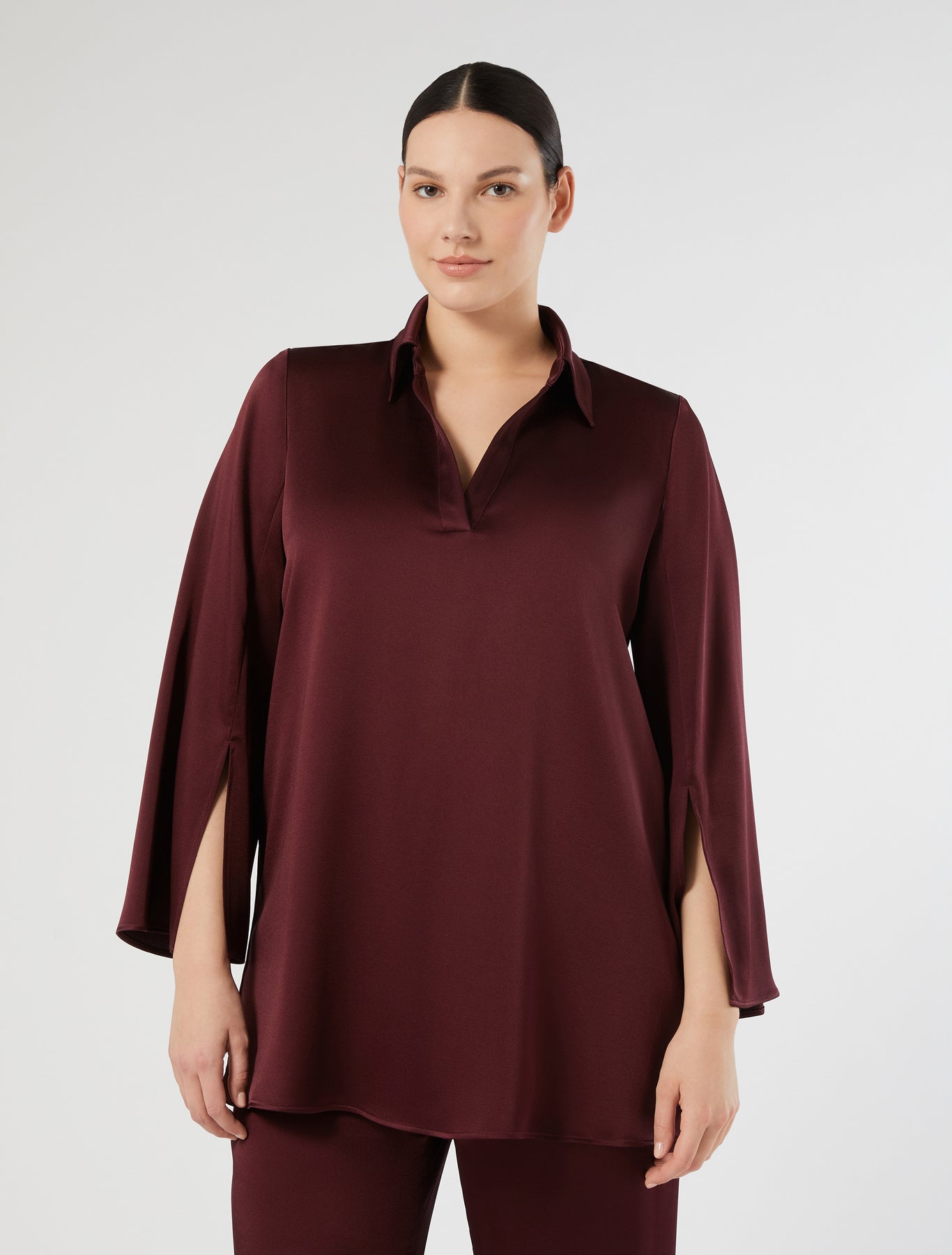 Crepe envers satin tunic