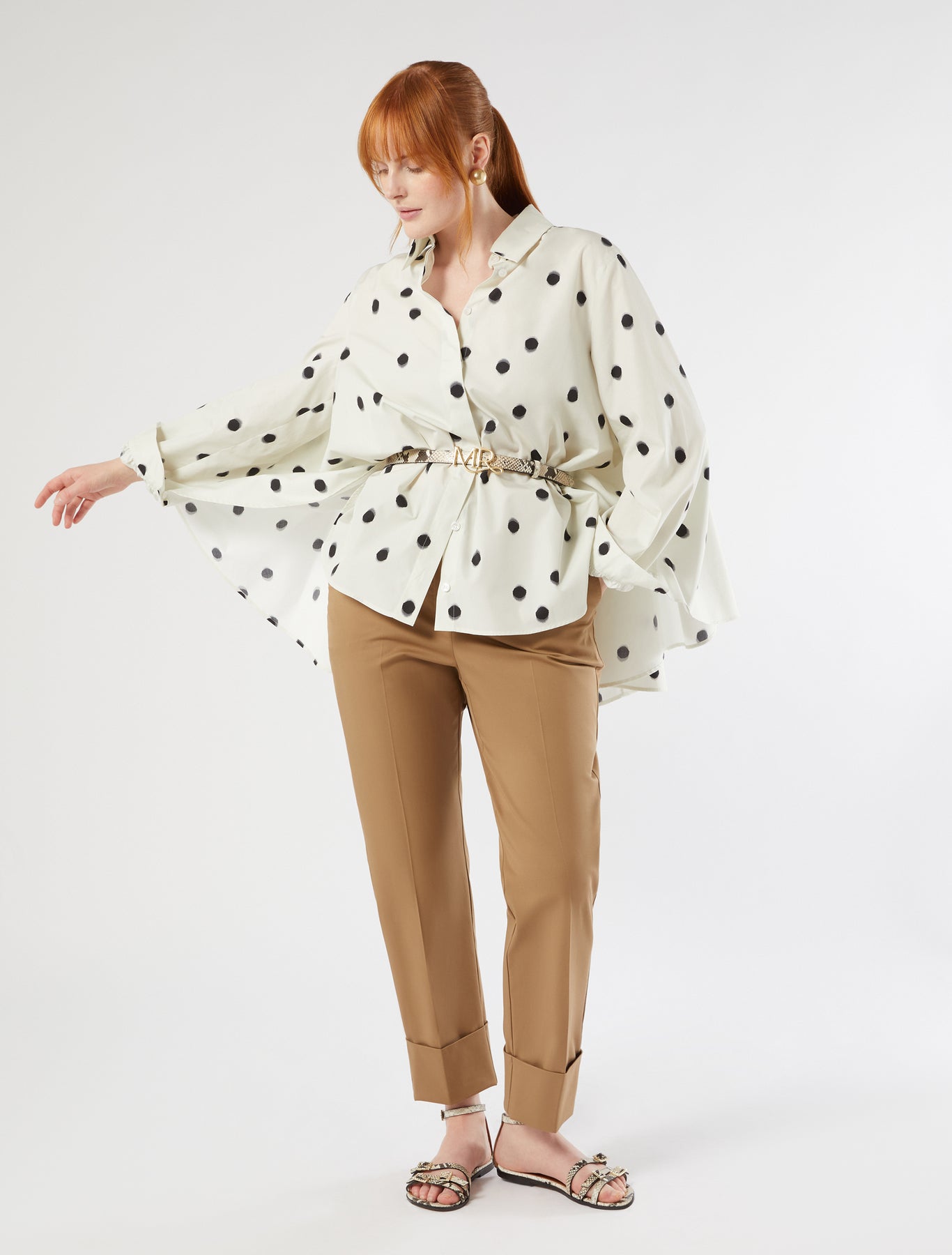 marina rinaldi cotton poplin tunic for woman