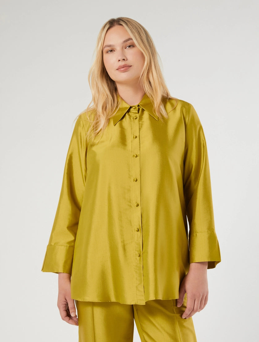 marina rinaldi silk shantung tunic for woman