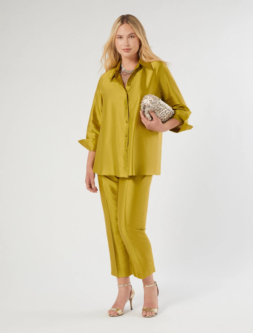 marina rinaldi silk shantung tunic for woman