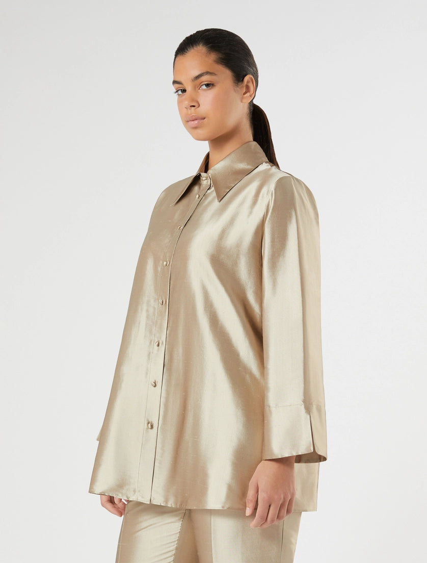 Silk shantung tunic