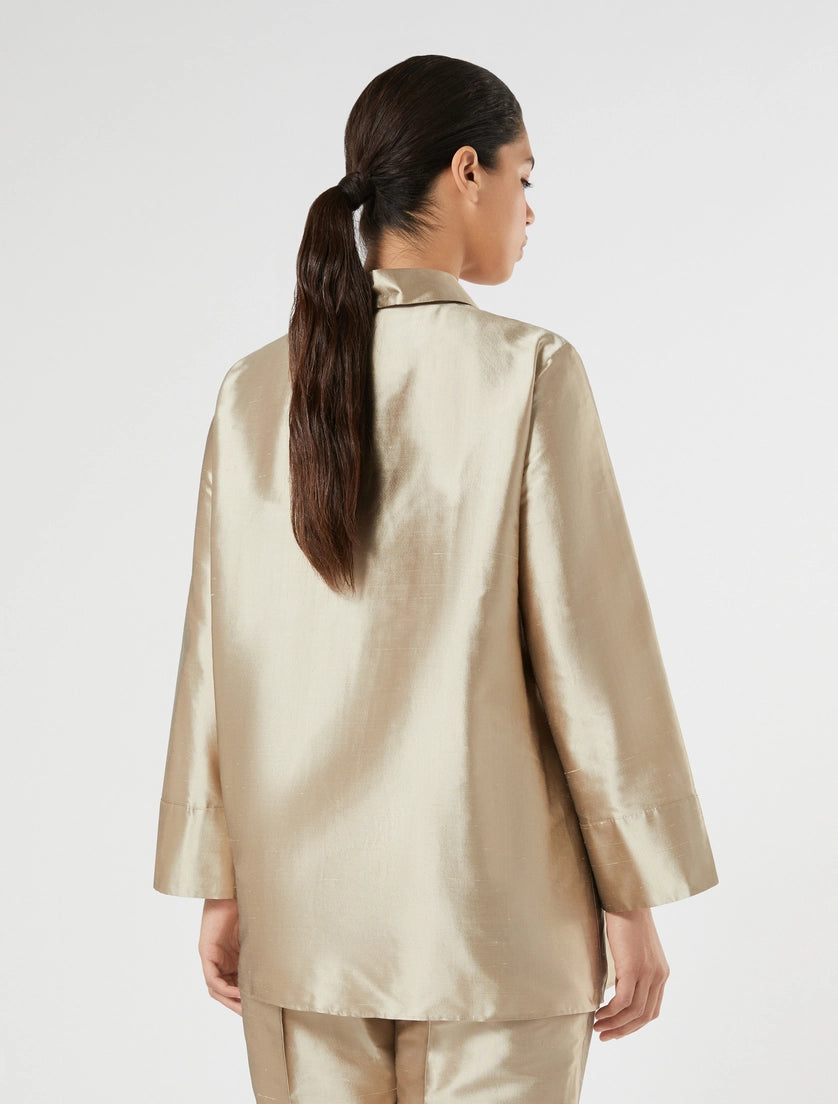Silk shantung tunic