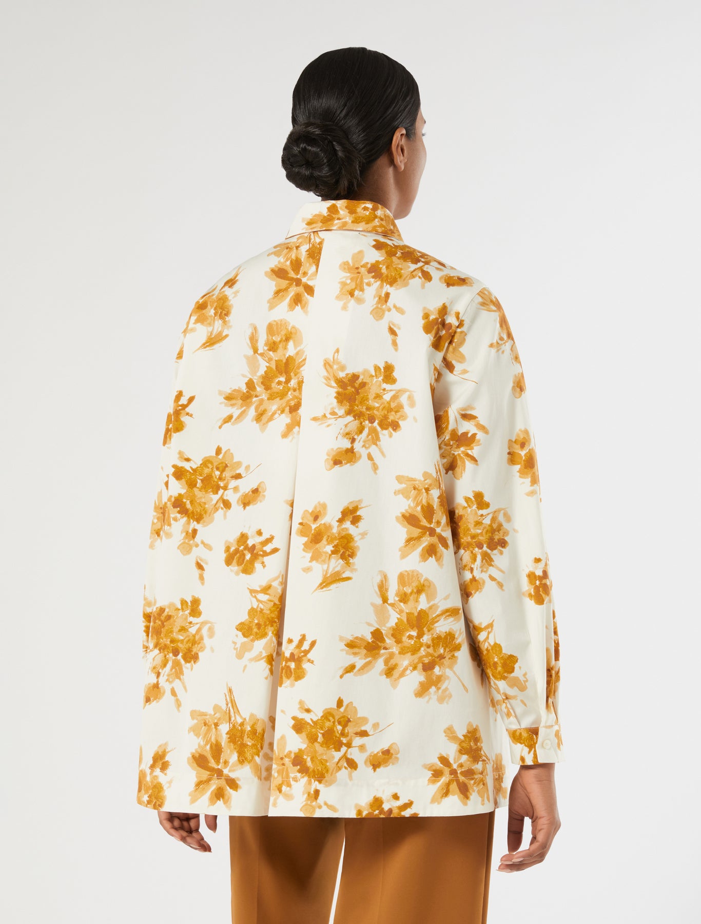 marina rinaldi printed poplin shirt for woman