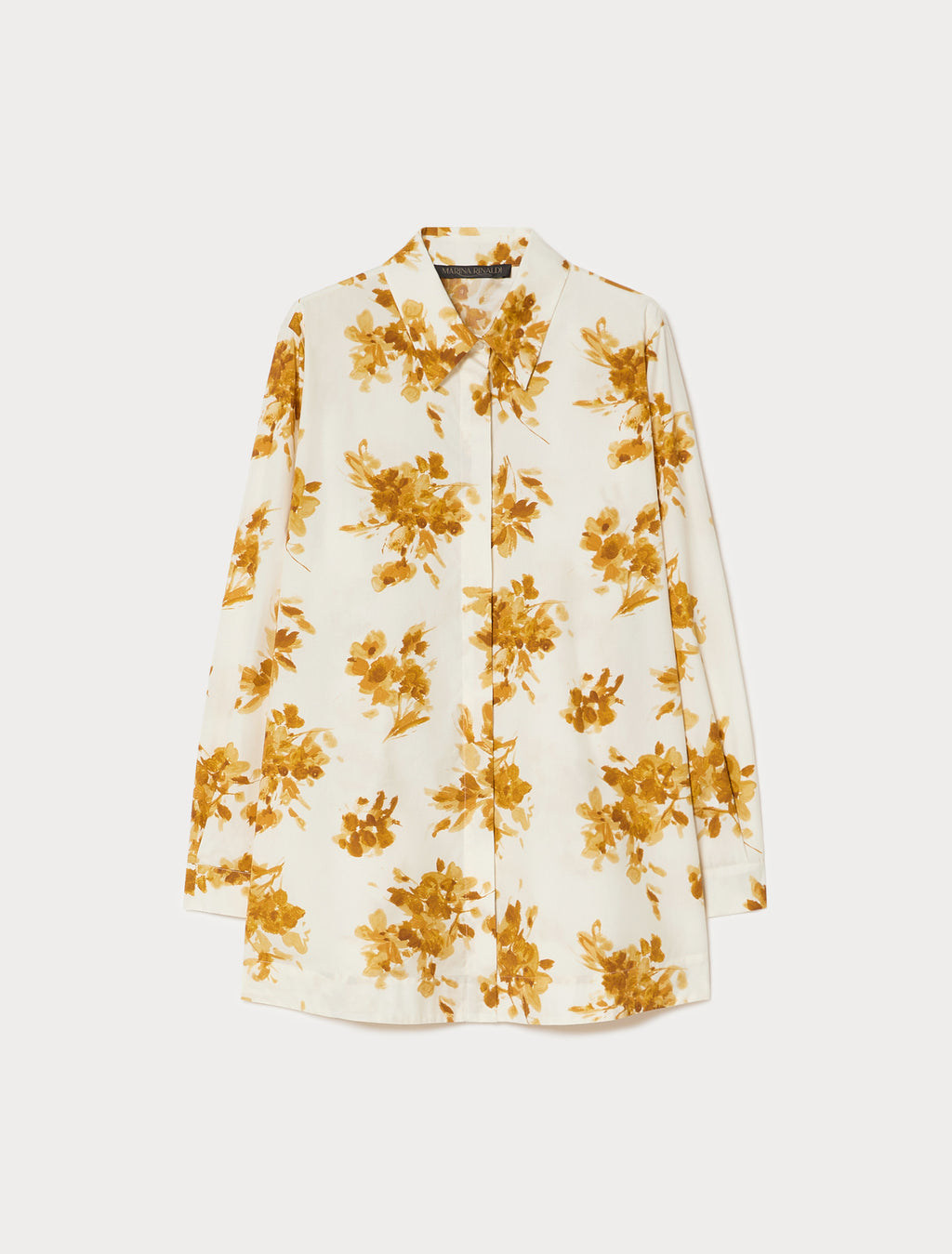 marina rinaldi printed poplin shirt for woman