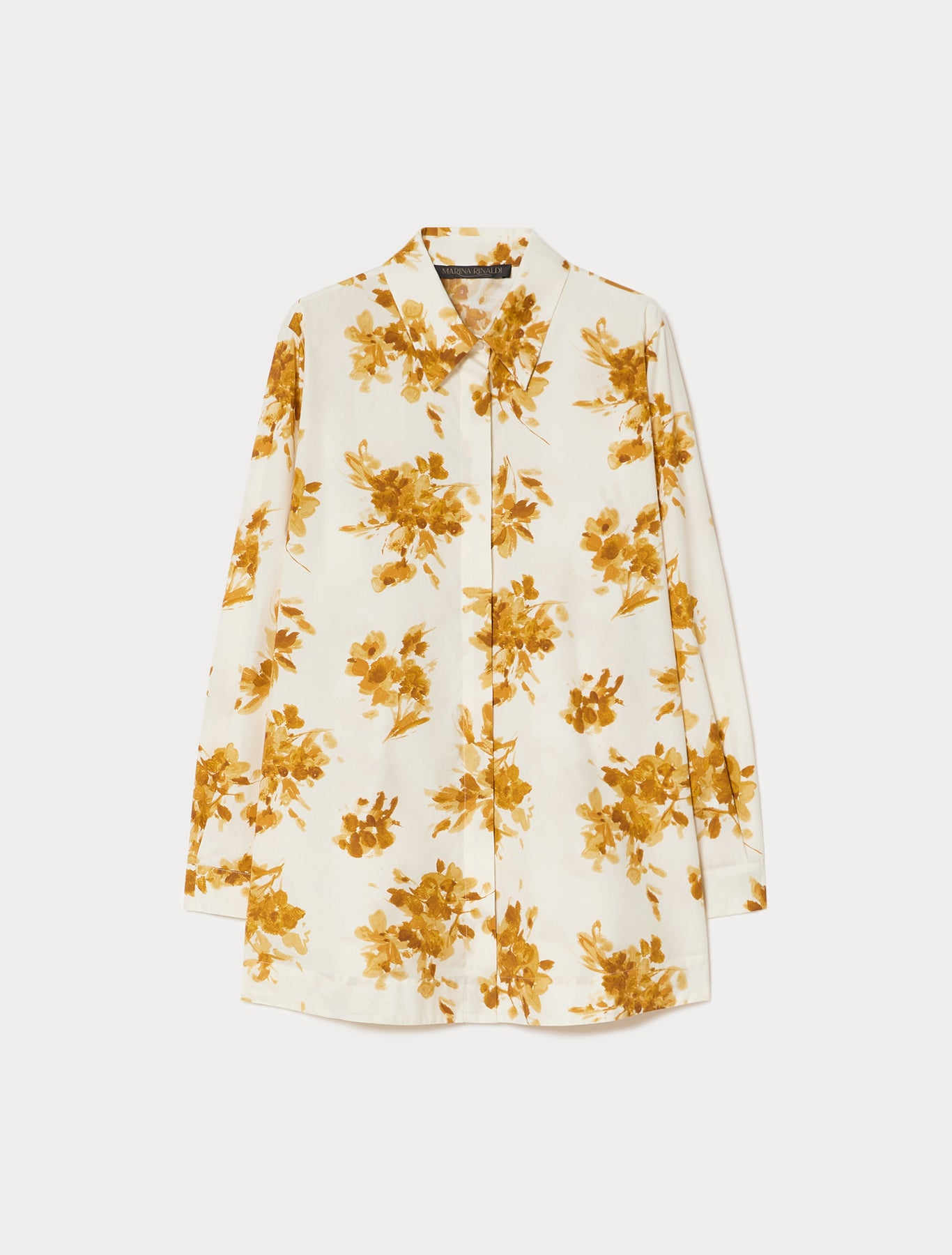 marina rinaldi printed poplin shirt for woman