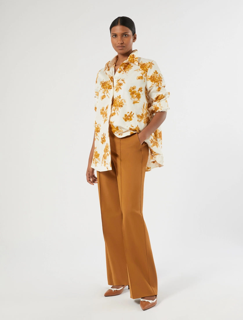 marina rinaldi printed poplin shirt for woman