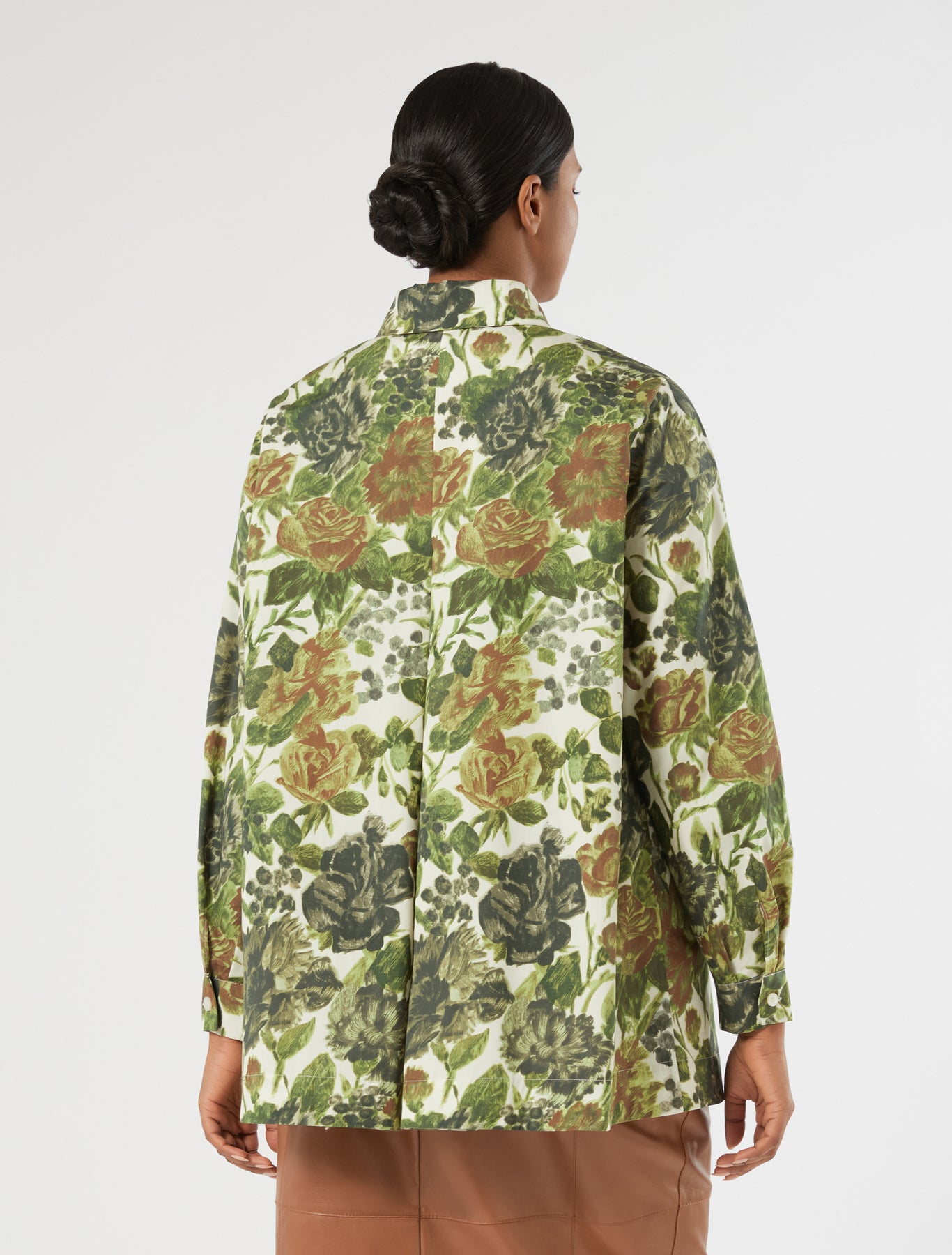 Printed poplin shirt