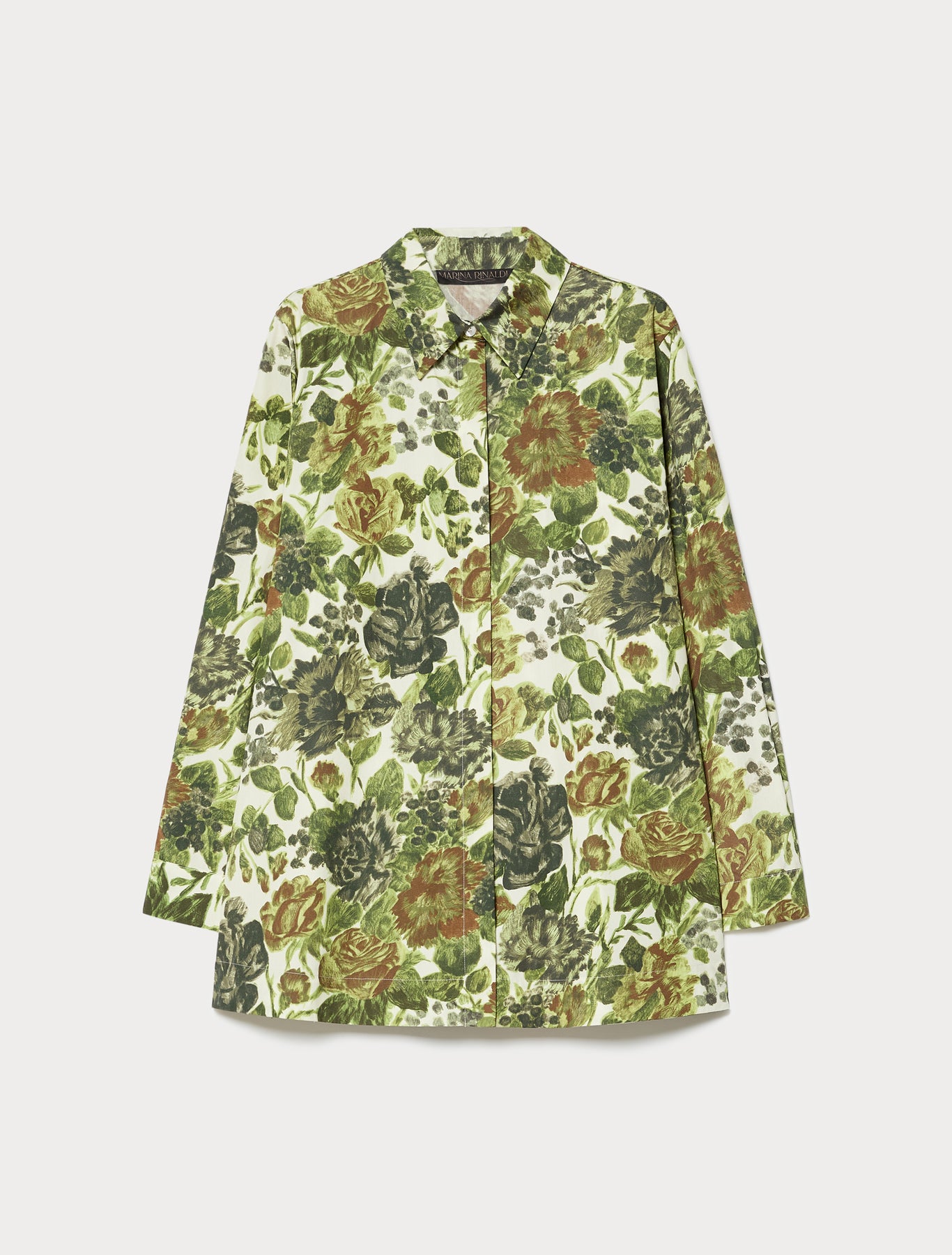 Printed poplin shirt