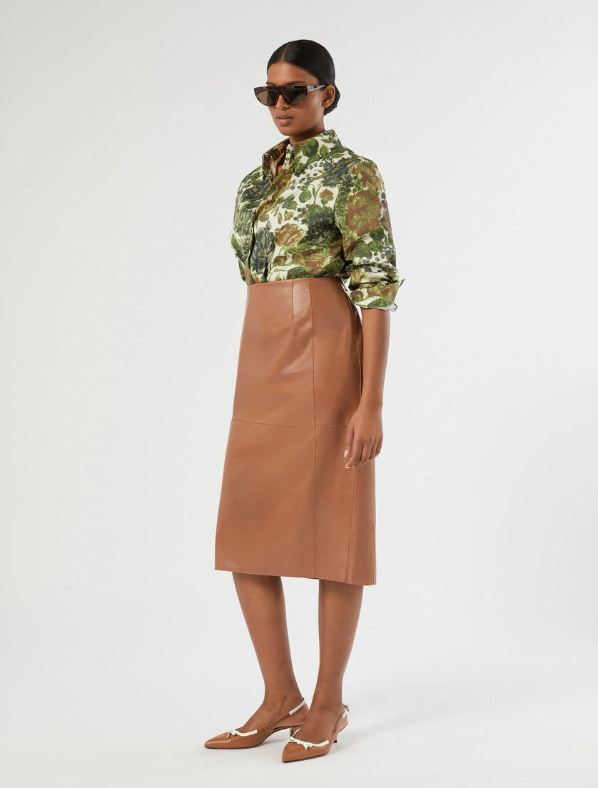 Printed poplin shirt