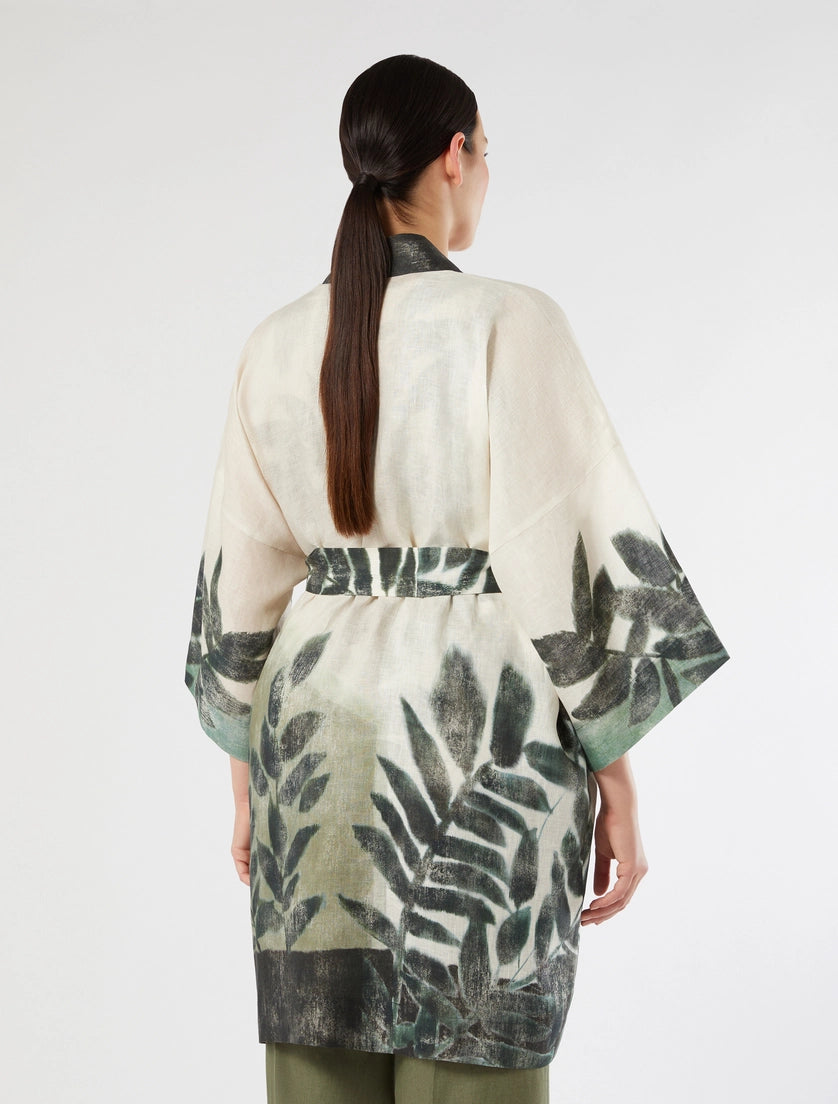 marina rinaldi linen canvas kimono tunic for woman