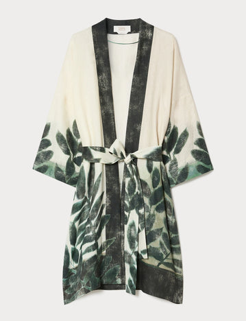 marina rinaldi linen canvas kimono tunic for woman