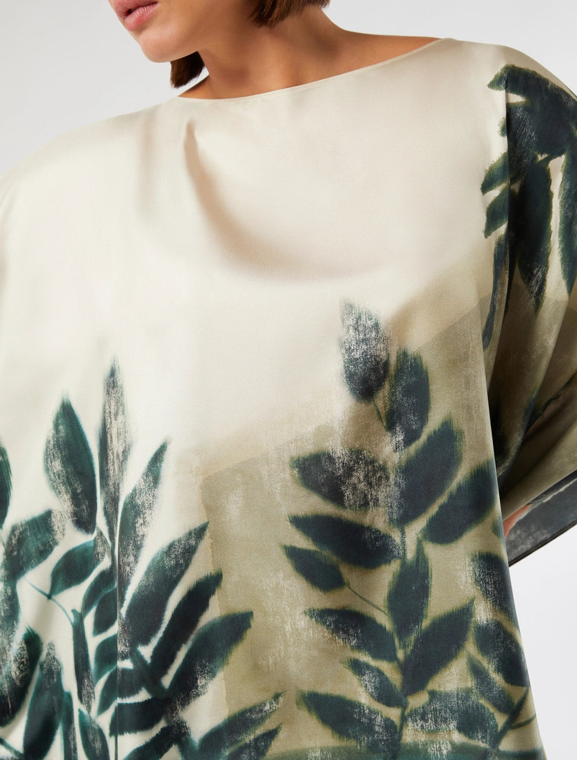 marina rinaldi silk twill tunic for woman