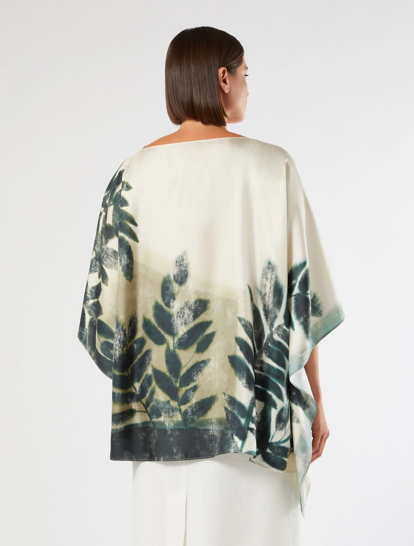 marina rinaldi silk twill tunic for woman