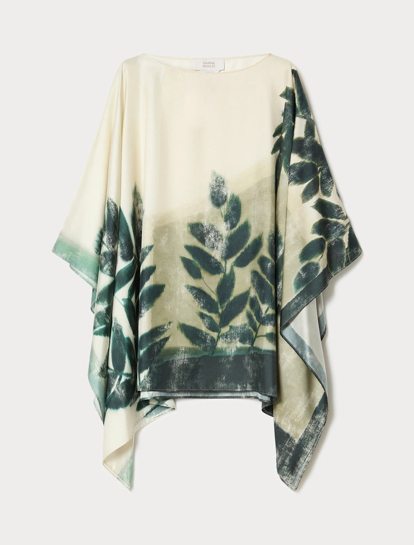 marina rinaldi silk twill tunic for woman
