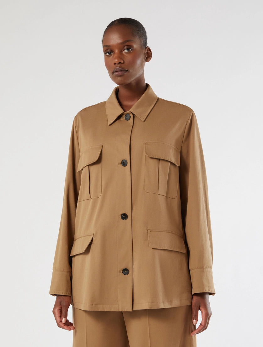 marina rinaldi cotton gabardine tunic for woman