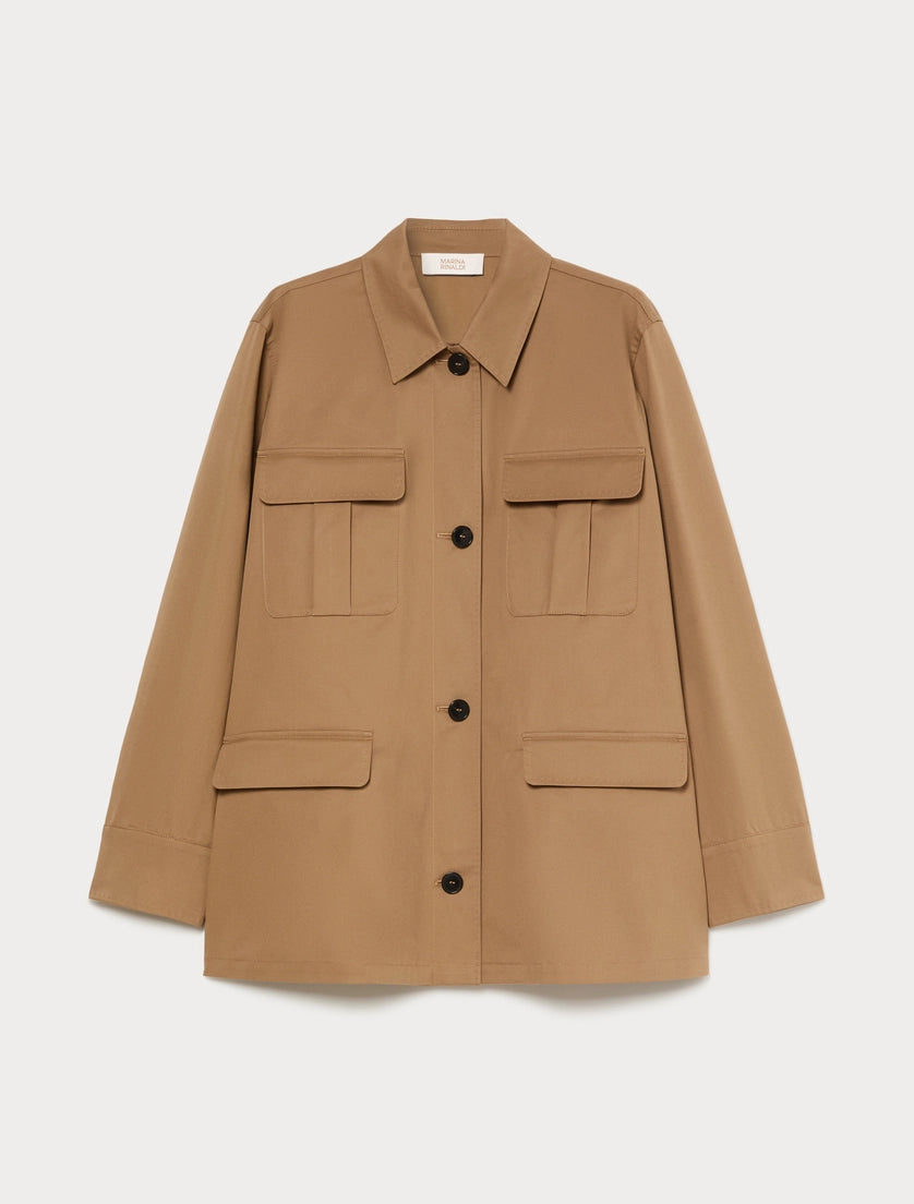 marina rinaldi cotton gabardine tunic for woman