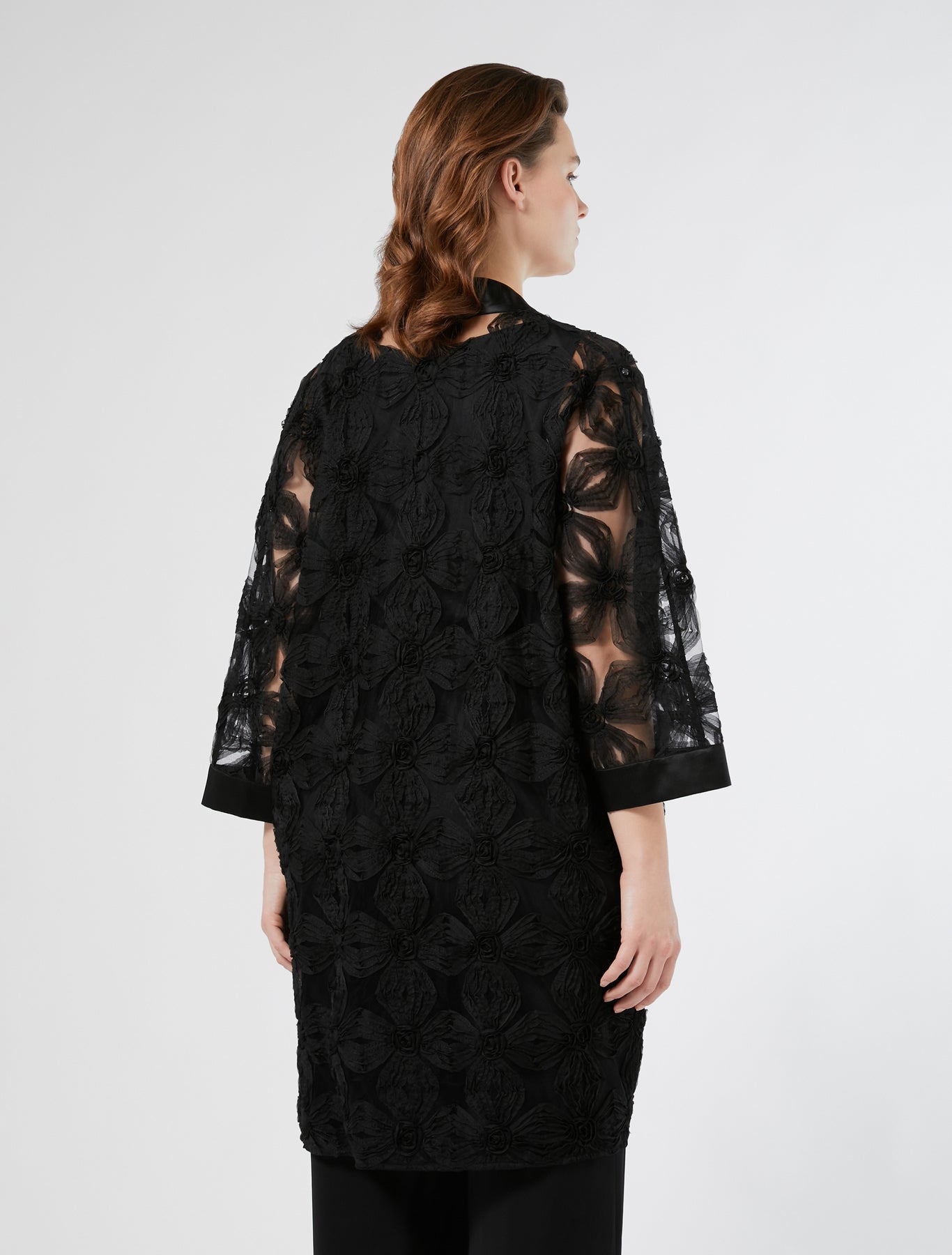 Embroidered tulle tunic