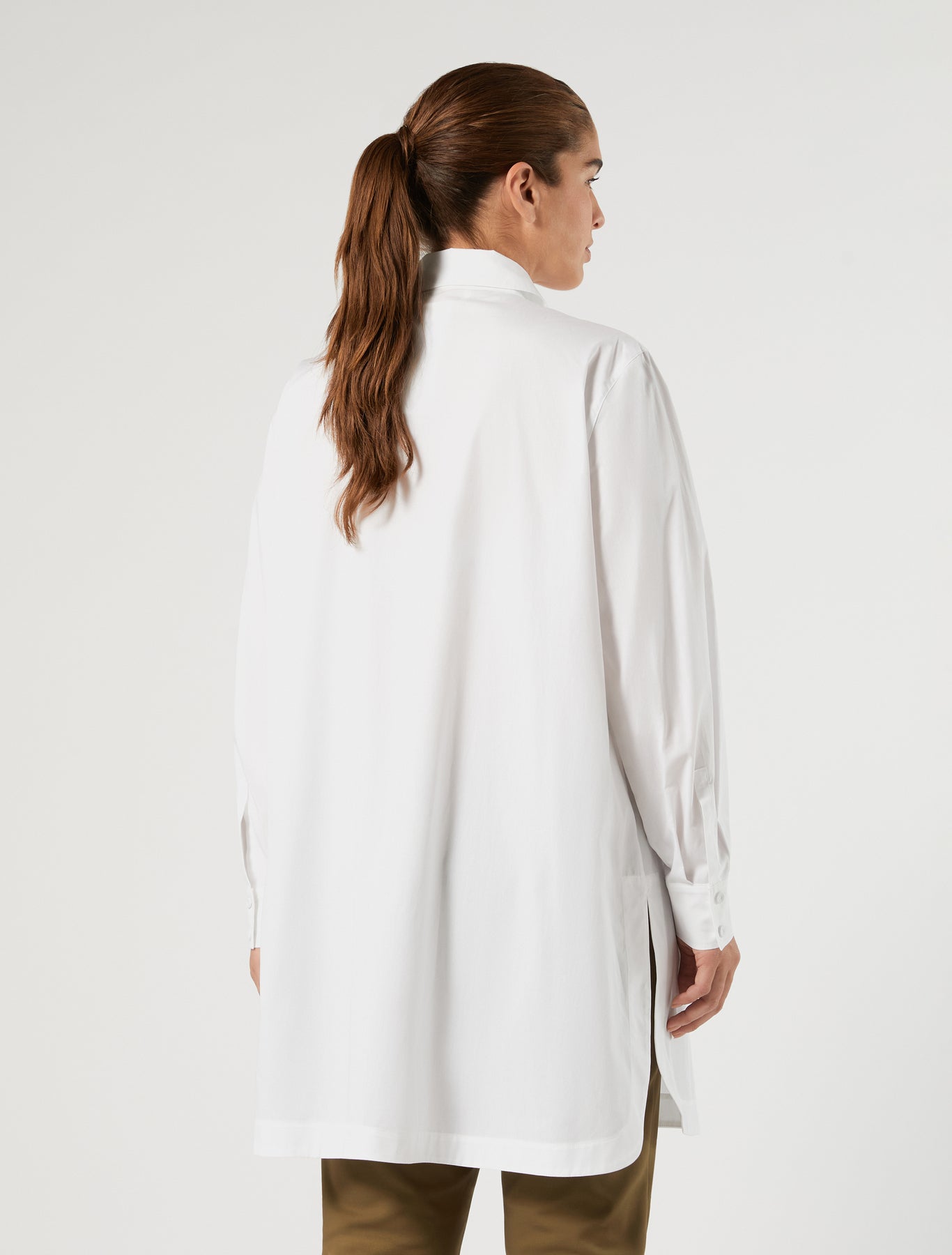 Marina Rinaldi embroidered poplin tunic for woman