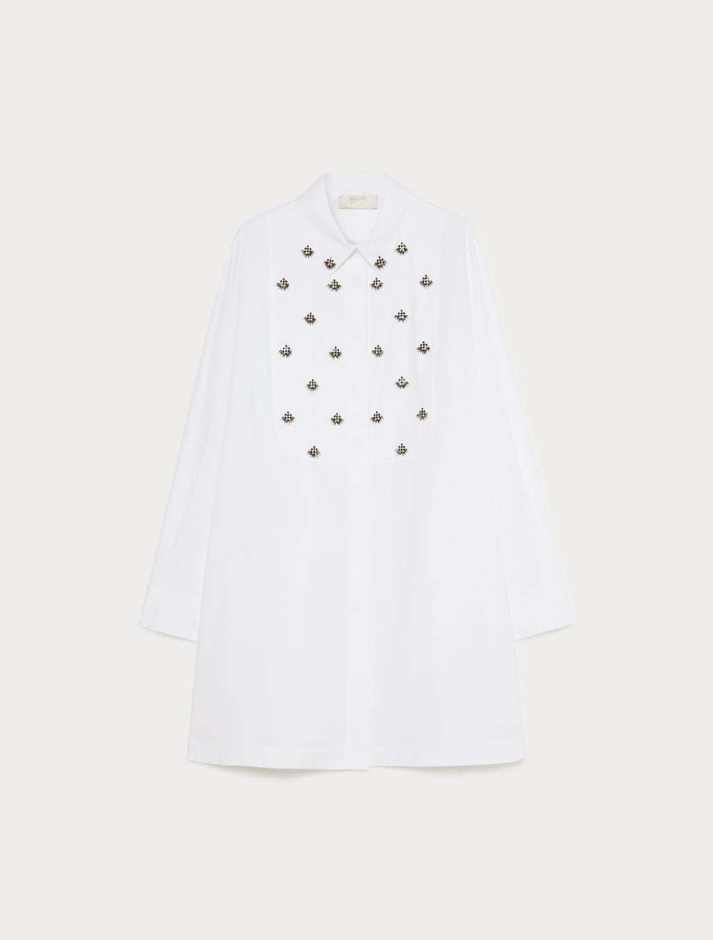 Marina Rinaldi embroidered poplin tunic for woman