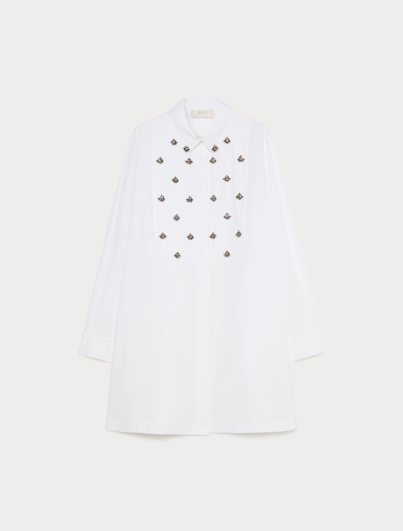 Marina Rinaldi embroidered poplin tunic for woman