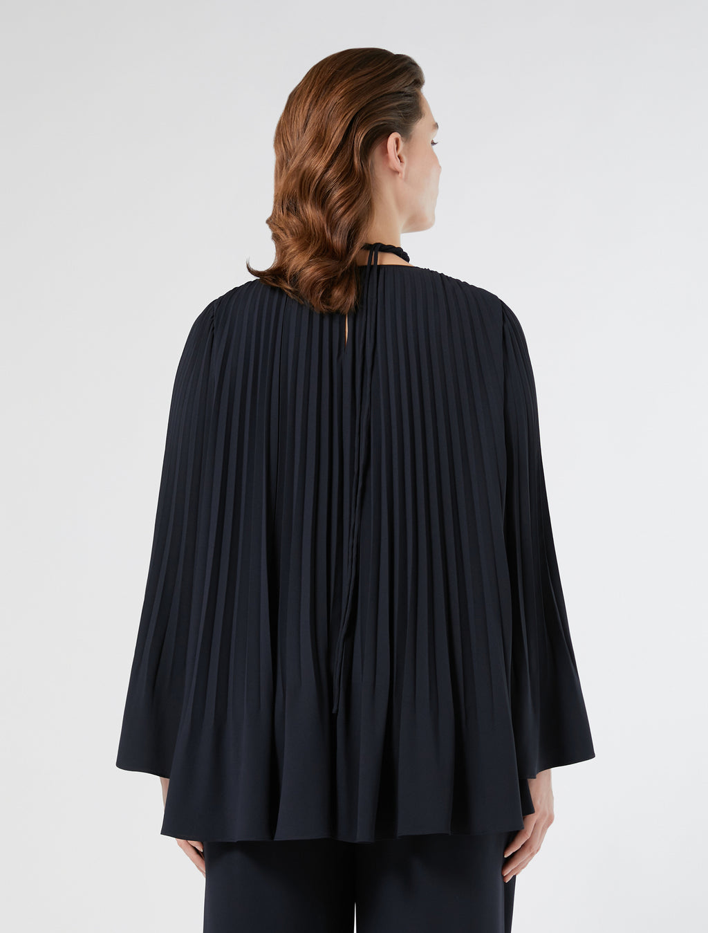 Pleated crêpe tunic