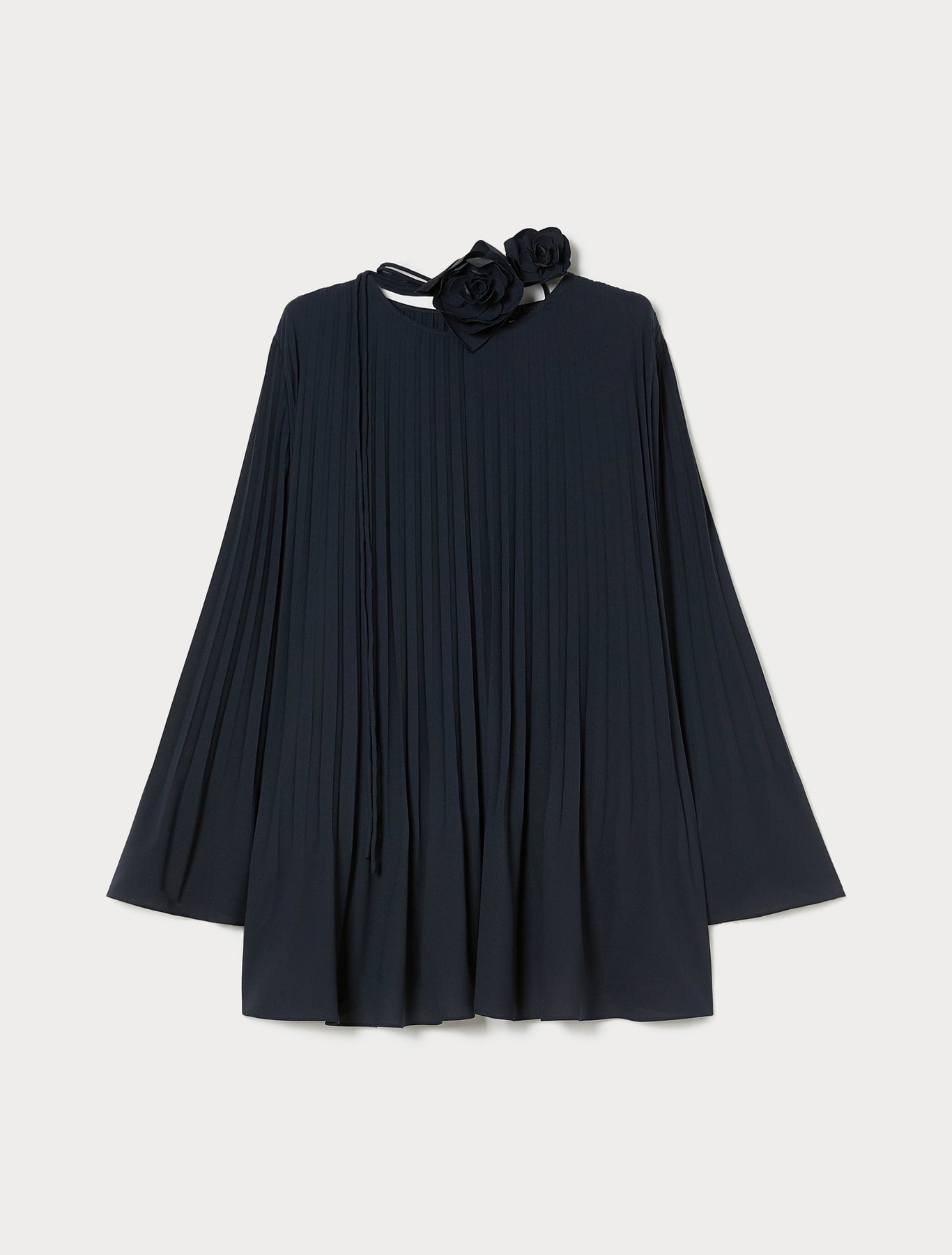 Pleated crêpe tunic