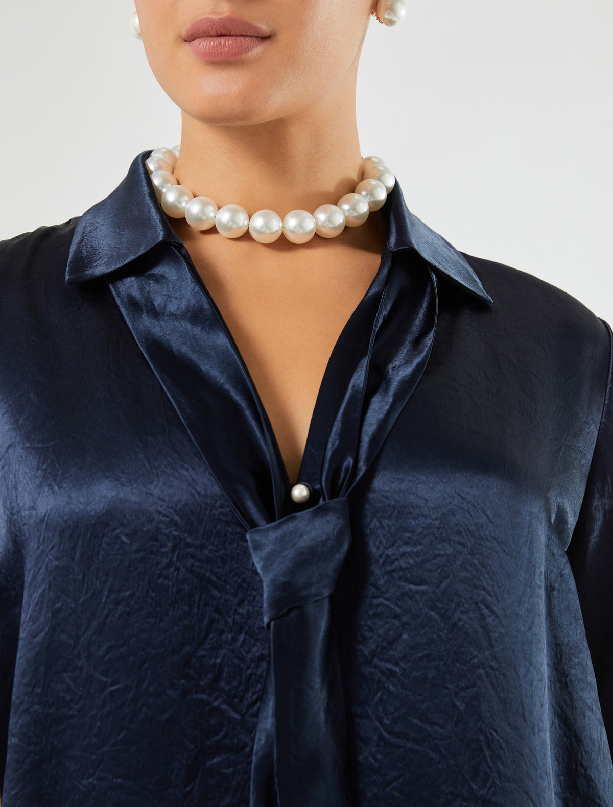 Marina Rinaldi envers satin tunic for women