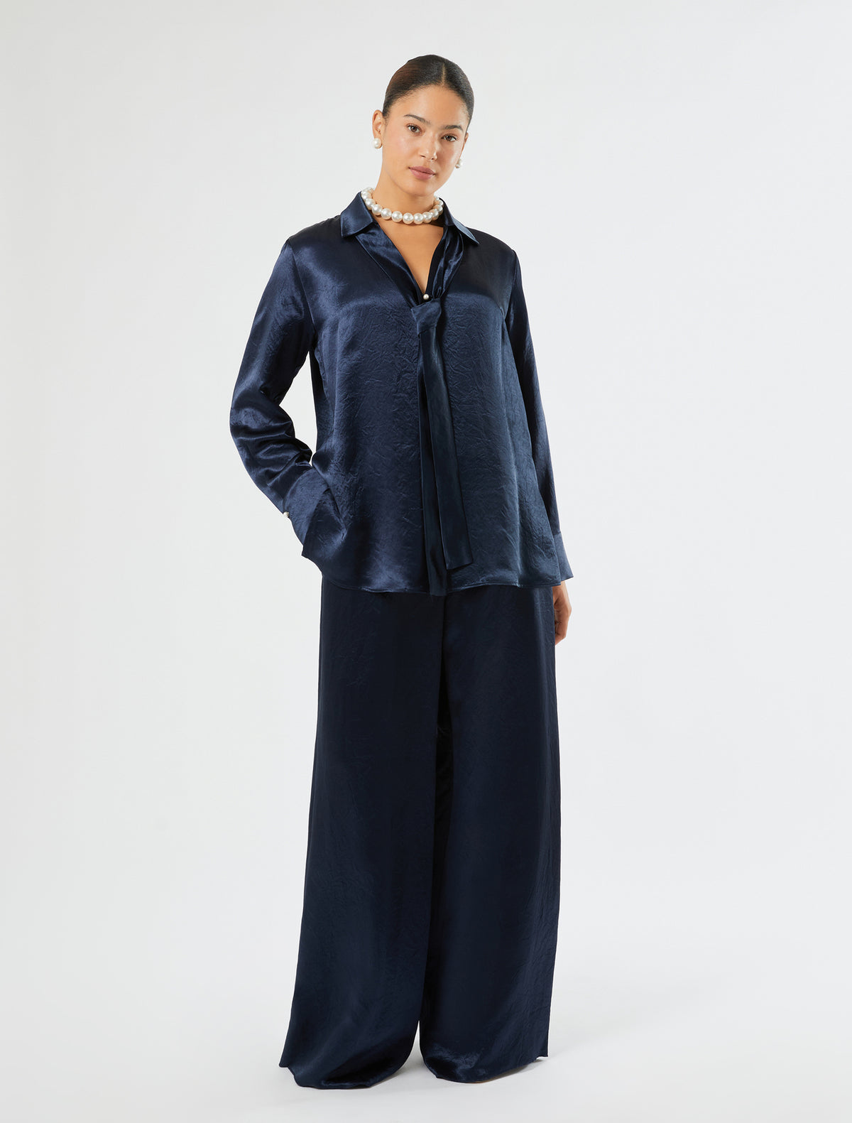 Marina Rinaldi envers satin tunic for women