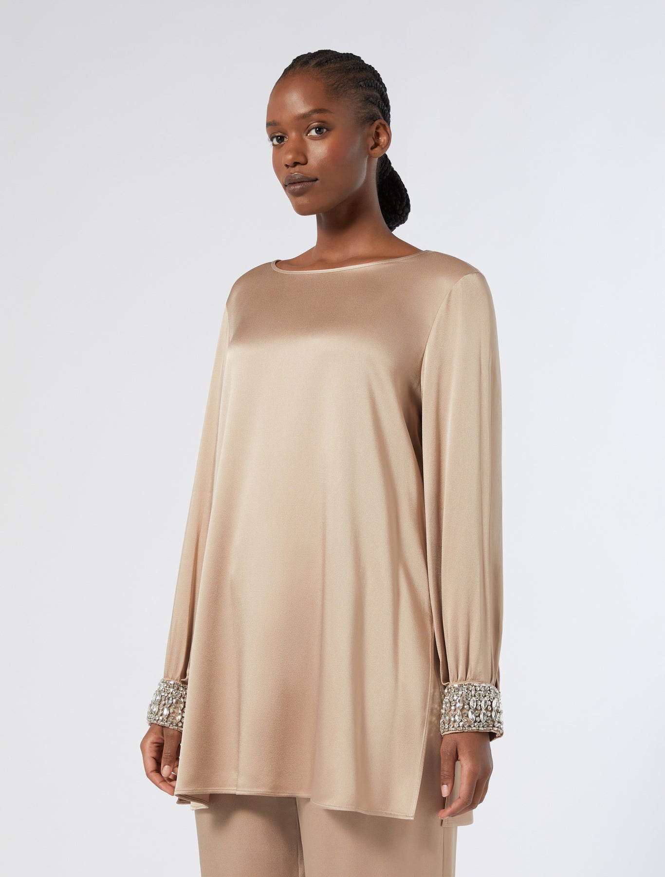 Crepe envers satin blouse