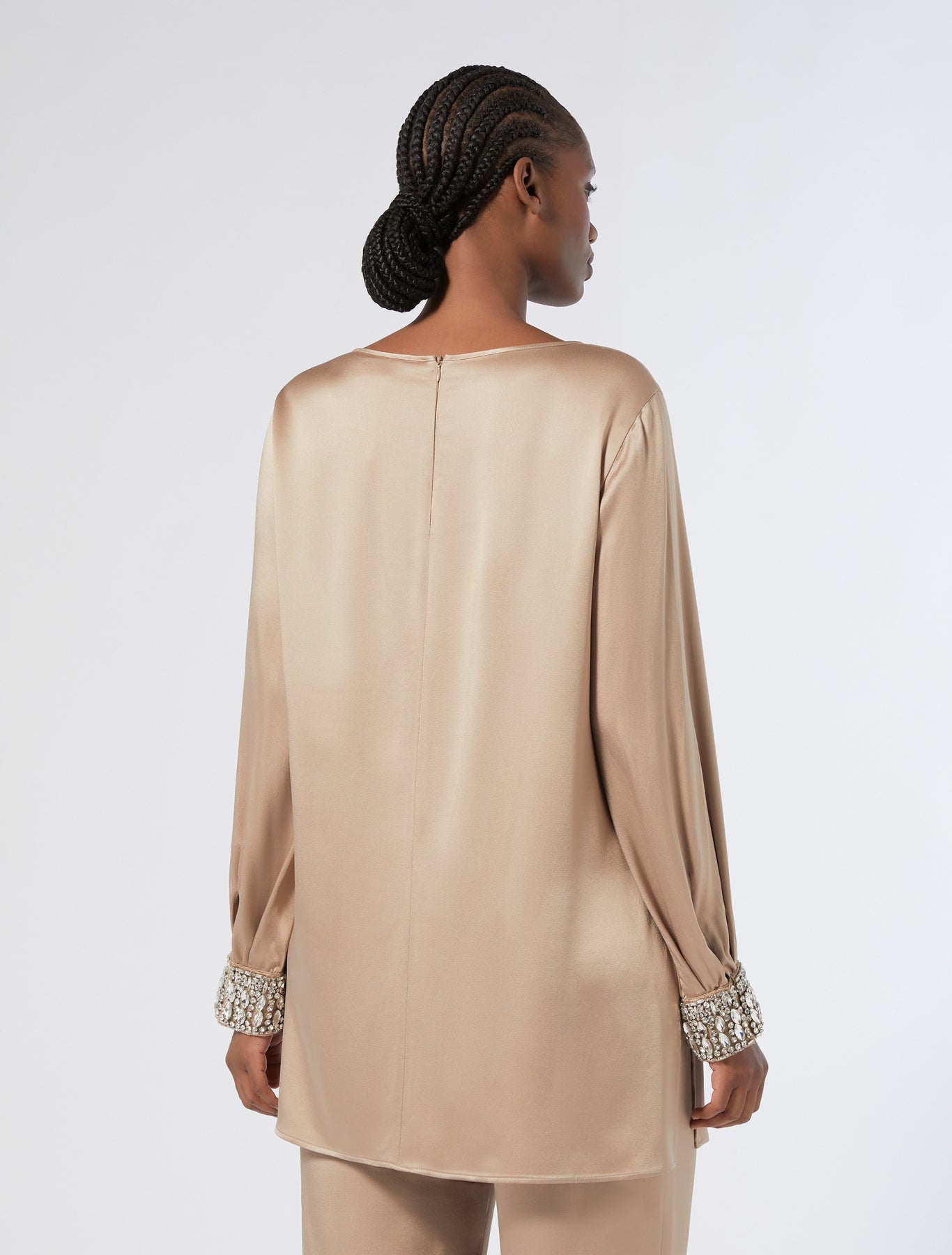 Crepe envers satin blouse