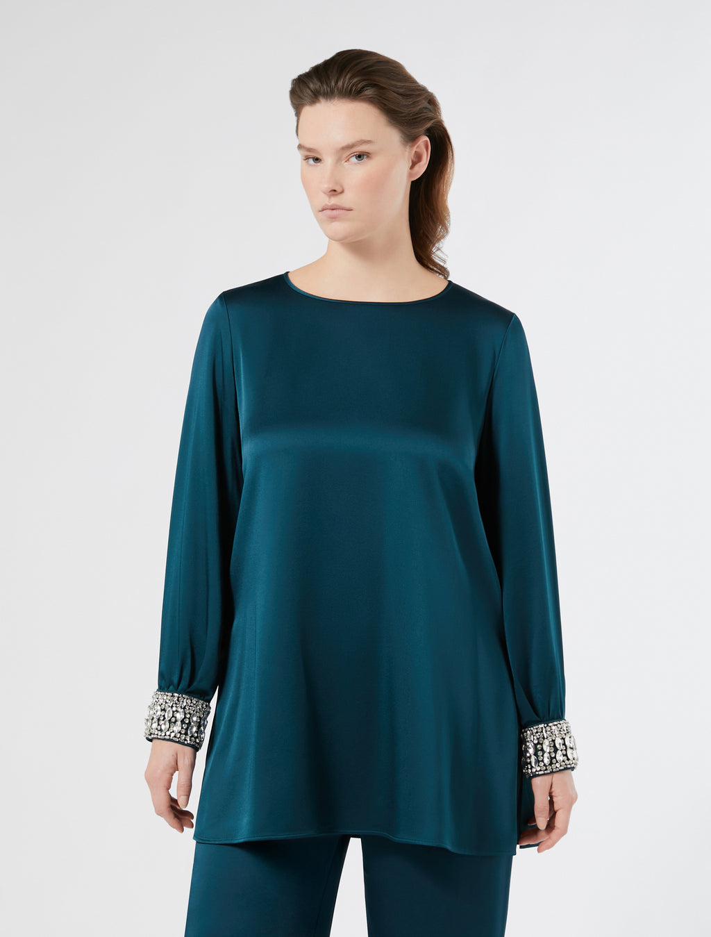 Crepe envers satin blouse