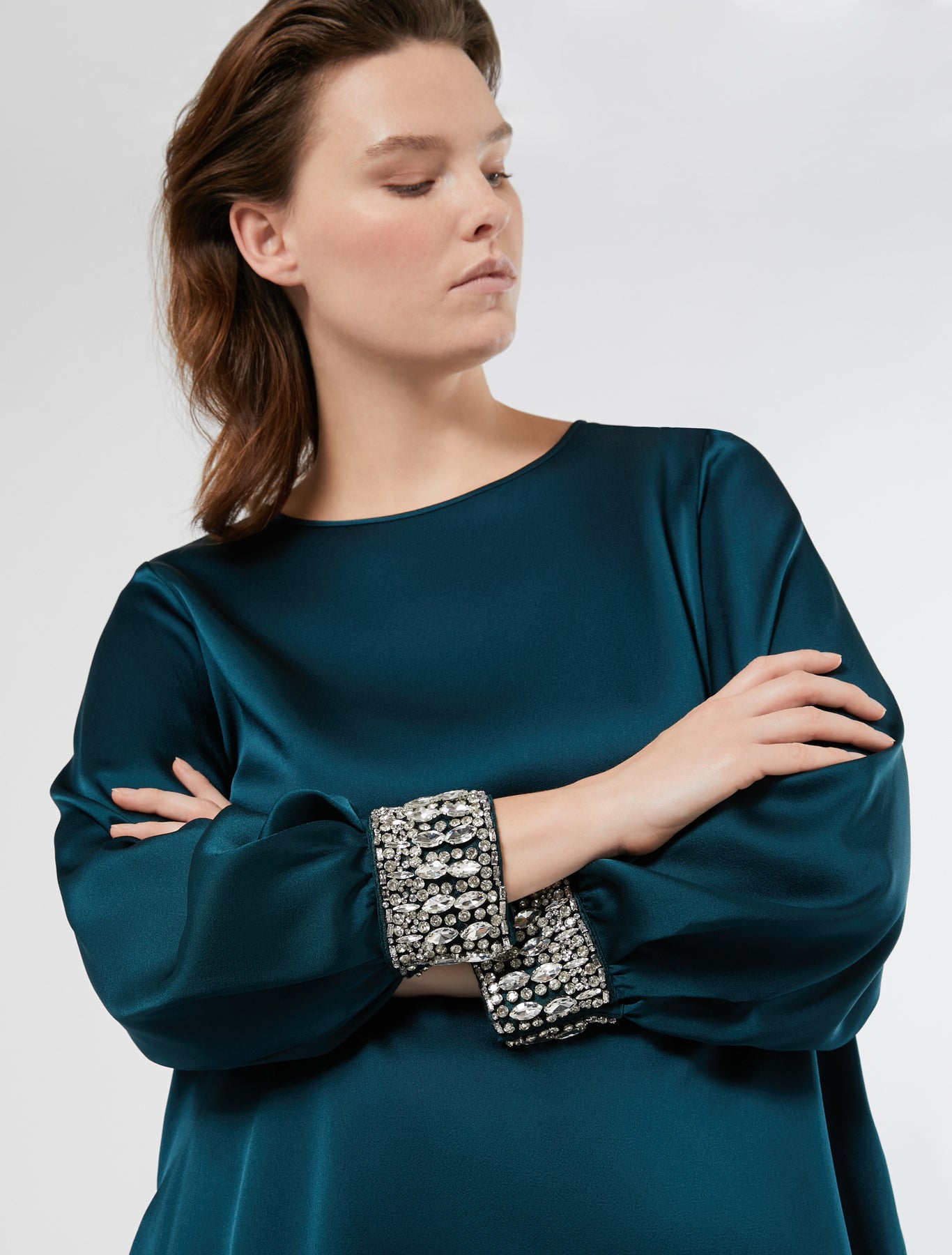 Crepe envers satin blouse