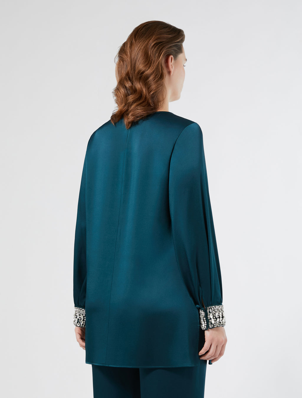 Crepe envers satin blouse